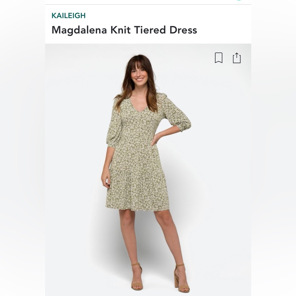 Floral pattern tiered dress